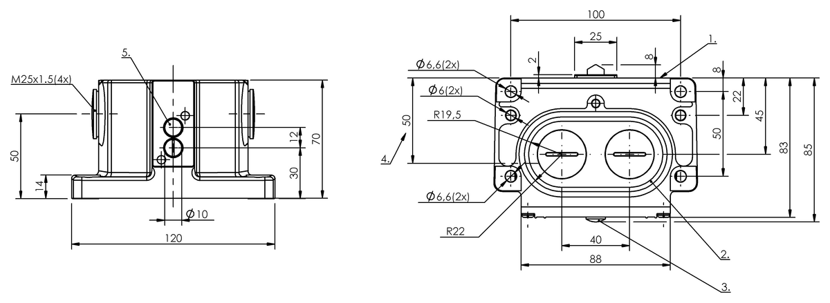 BNS00AA - BNS 819-D02-D12-100-55-FD-0665 (Karışık bağlantılar içeren çok konumlu kam sviçleri) - Görsel 2