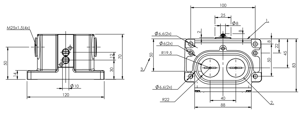 BNS00C3 - BNS 819-D02-L12-100-10 (Mekanik çok konumlu limit sviçler) - Görsel 2