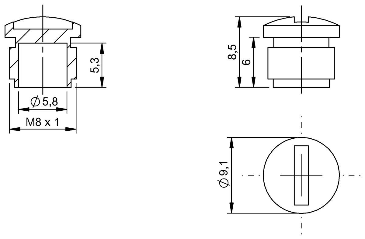 BAM01C1 - BAM CS-XA-001-M8-C (Koruyucu dış gövde) - Görsel 2