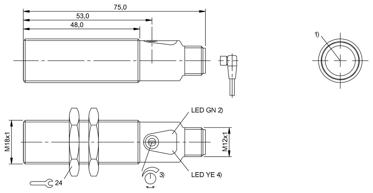 BOS025F - BOS 18M-PS-RE21-S4 (Karşılıklı tip sensörler) - Görsel 2