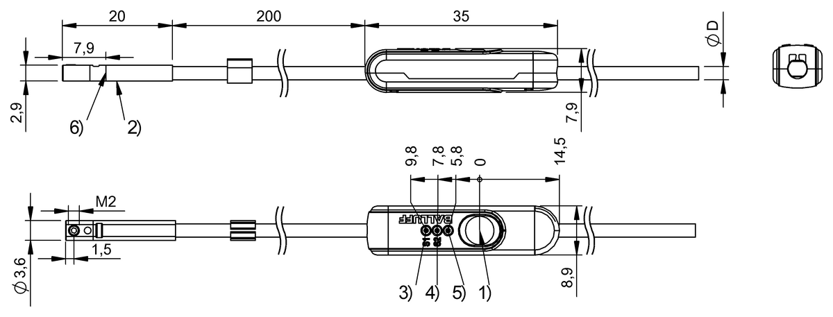 BMF00K0 - BMF 203K-H-NO-C-A2-PU-02 (C slot için manyetik alan sensörlerimiz) - Görsel 2