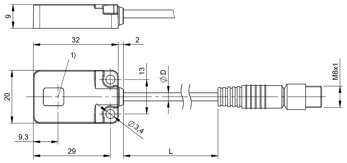 BOS021R - BOS R01E-X-KS20-00,2-S49 (Karşılıklı tip sensörler) - Görsel 2