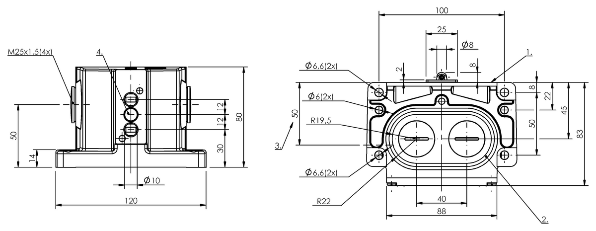 BNS00F7 - BNS 819-D03-R12-100-55-1092 (Karışık bağlantılar içeren çok konumlu kam sviçleri) - Görsel 2
