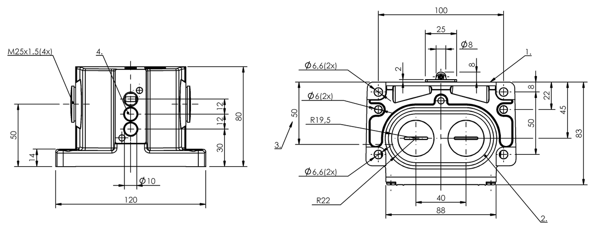 BNS00F8 - BNS 819-D03-R12-100-55-1093 (Karışık bağlantılar içeren çok konumlu kam sviçleri) - Görsel 2