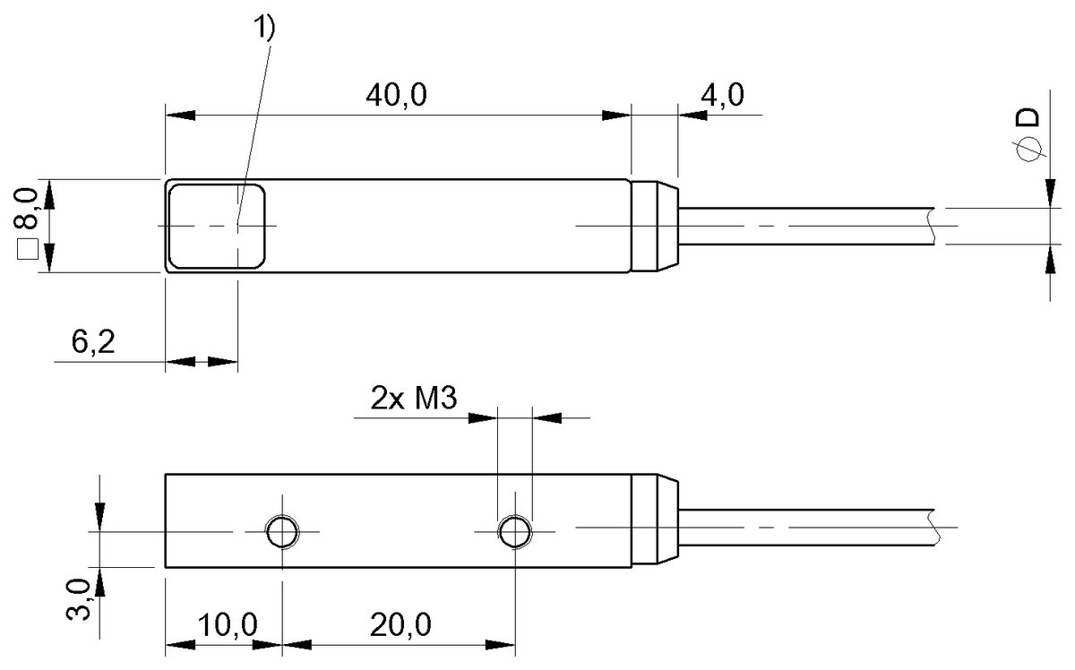 BOS025Z - BOS Q08M-X-KS21-SA1-00,53 (Karşılıklı tip sensörler) - Görsel 2