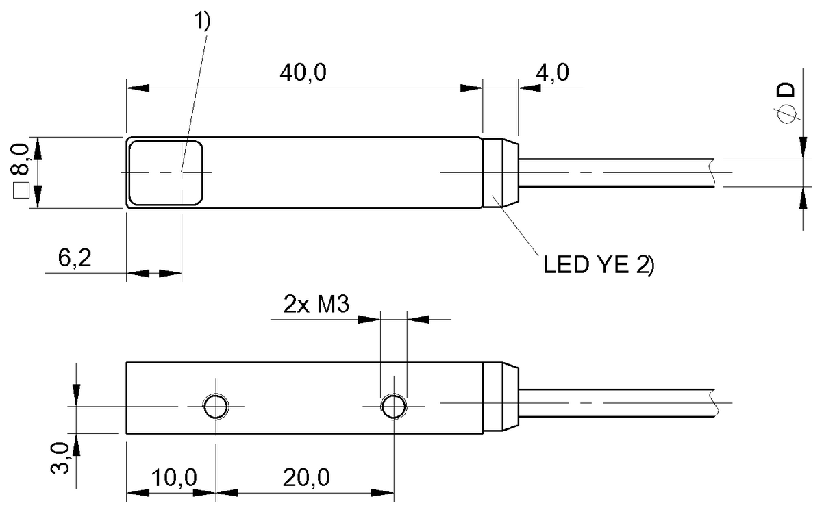 BOS01YC - BOS Q08M-NS-KE21-02 (Karşılıklı tip sensörler) - Görsel 2