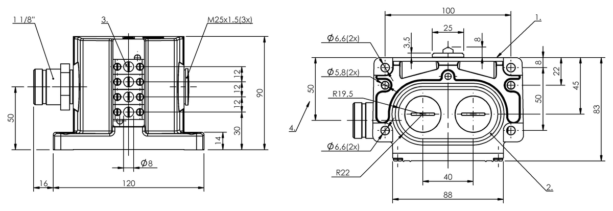 BNS00HC - BNS 819-D04-E12-100-10-S90L (Mekanik çok konumlu limit sviçler) - Görsel 2