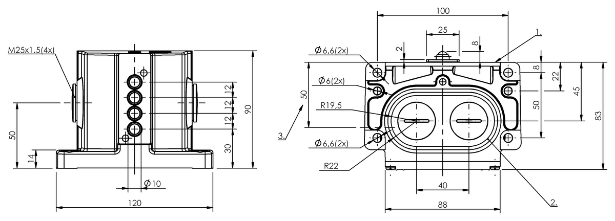 BNS00HL - BNS 819-D04-K12-100-10 (Mekanik çok konumlu limit sviçler) - Görsel 2