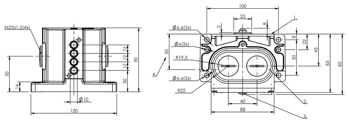 BNS00HM - BNS 819-D04-K12-100-10-FD (Mekanik çok konumlu limit sviçler) - Görsel 2