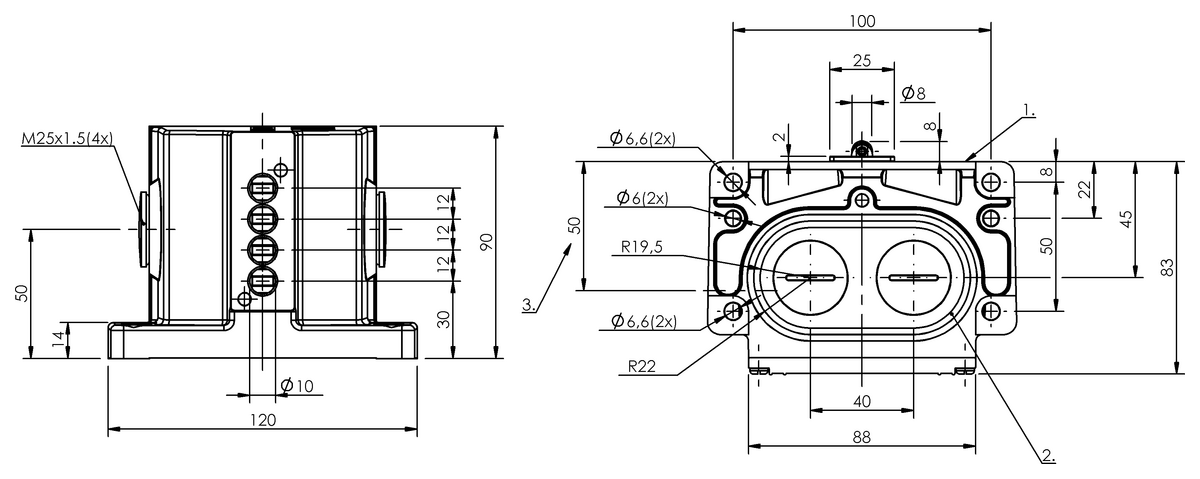 BNS00HR - BNS 819-D04-L12-100-10 (Mekanik çok konumlu limit sviçler) - Görsel 2