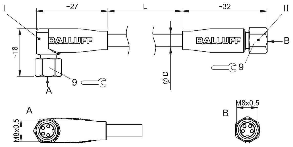 BCC0HEJ - BCC S324-S314-50-304-VX44T2-020 (Çift uçlu kablo setleri) - Görsel 2