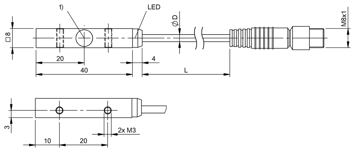 BES051T - BES Q08ZE-PSC20B-BP00,3-GS49 (Endüktif yakınlık anahtarları)