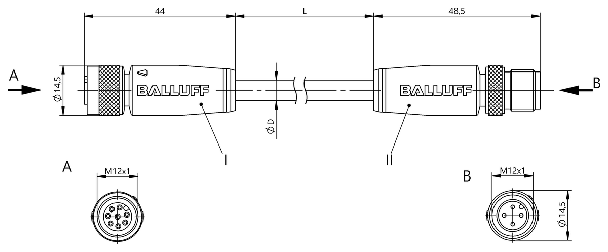 BCC0HK3 - BCC M418-M414-3A-637-PS0334-050 (Çift uçlu kablo setleri)