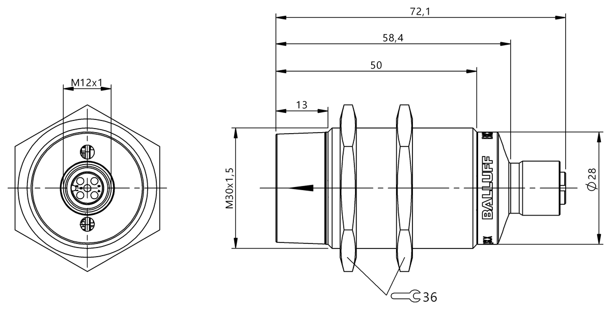 BIC007E - BIC 2B0-ITA50-M30MF1-SM4A5A (Temassız enerji ve sinyal iletimi için endüktif kuplörler) - Görsel 2