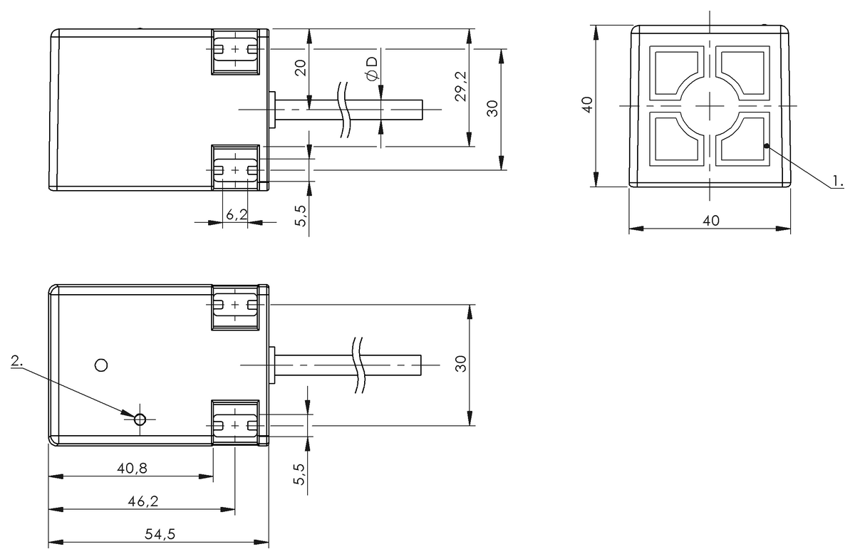 BES052M - BES Q40KFA-PSY20B-DV02 (Endüktif yakınlık anahtarları) - Görsel 2