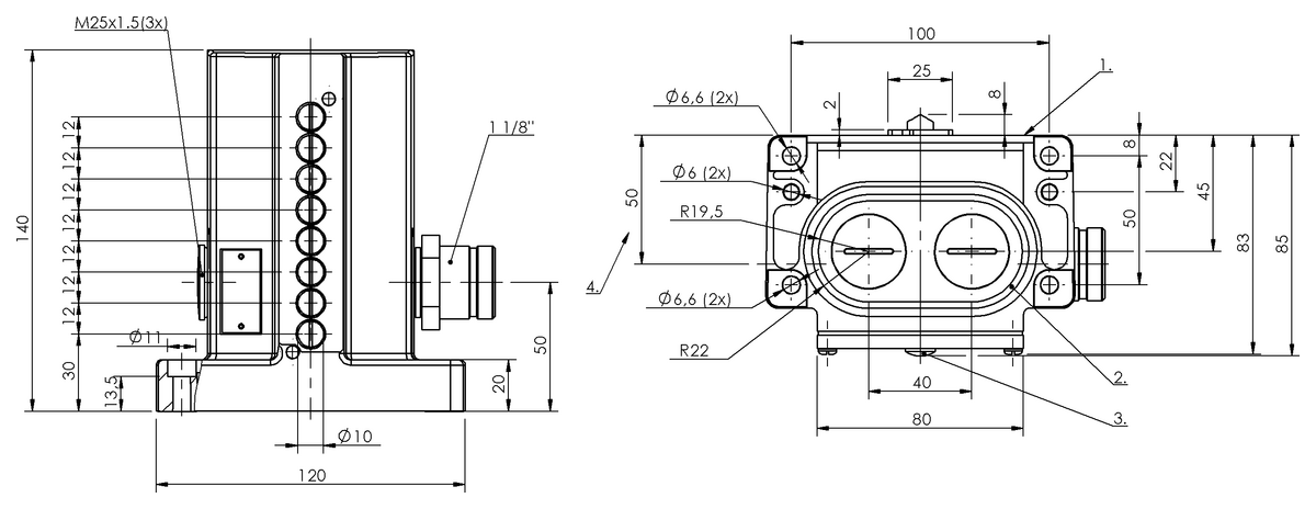 BNS00M2 - BNS 819-D08-D12-100-10-FD-S90R (Mekanik çok konumlu limit sviçler) - Görsel 2