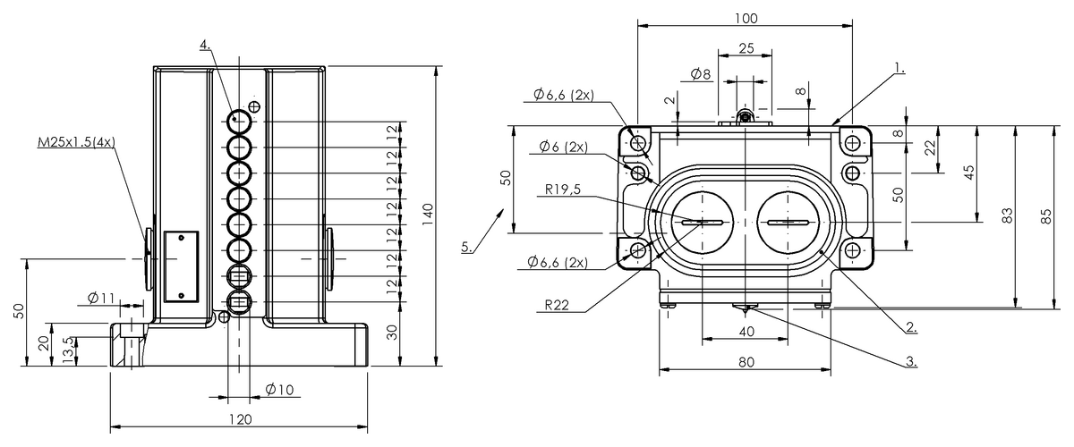 BNS00MU - BNS 819-D08-R12-100-55-FD-0770 (Karışık bağlantılar içeren çok konumlu kam sviçleri) - Görsel 2