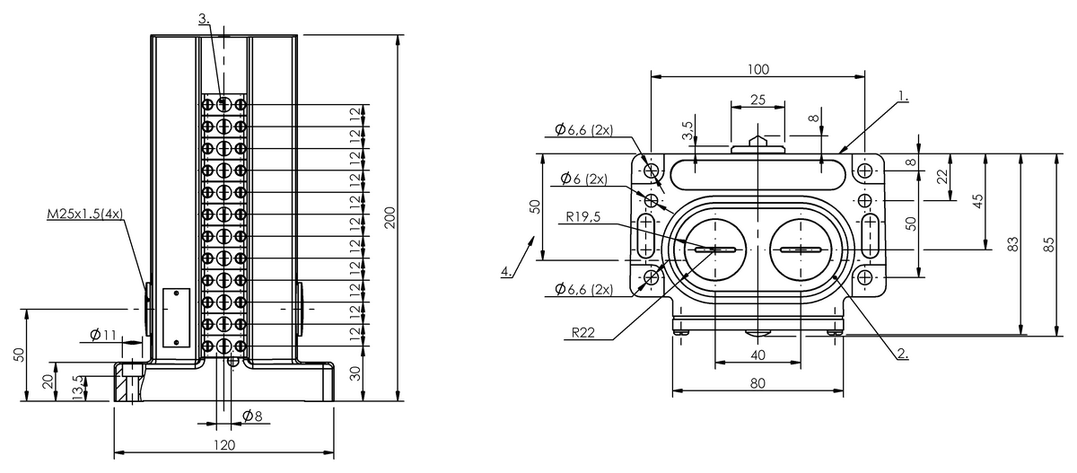 BNS00NU - BNS 819-D12-E12-100-10-FD (Mekanik çok konumlu limit sviçler) - Görsel 2