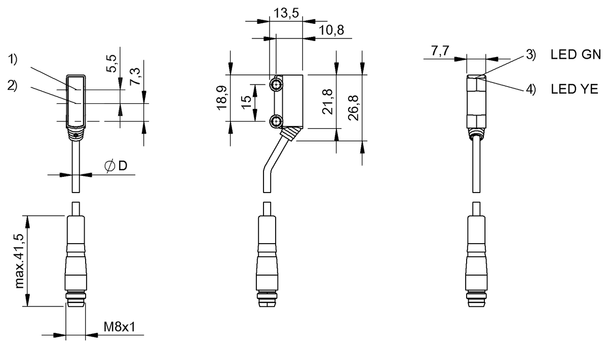 BOS021C - BOS R020K-PS-RF10-00,2-S49 (Işık düğmesi) - Görsel 2