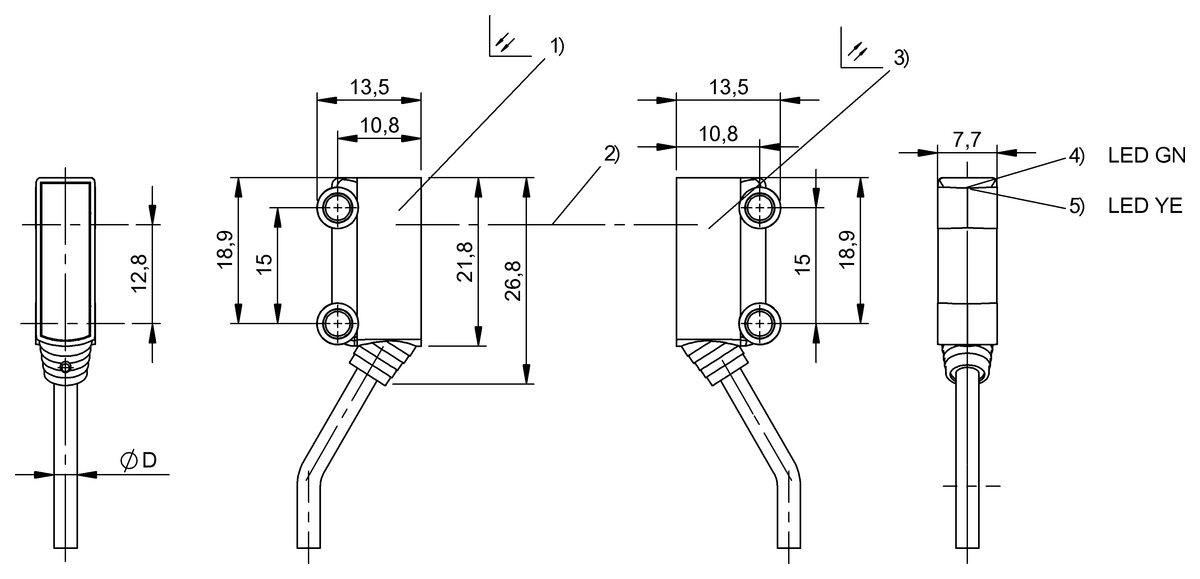BOS0213 - BOS R020K-PO-RX11-02 (Karşılıklı tip sensörler) - Görsel 2