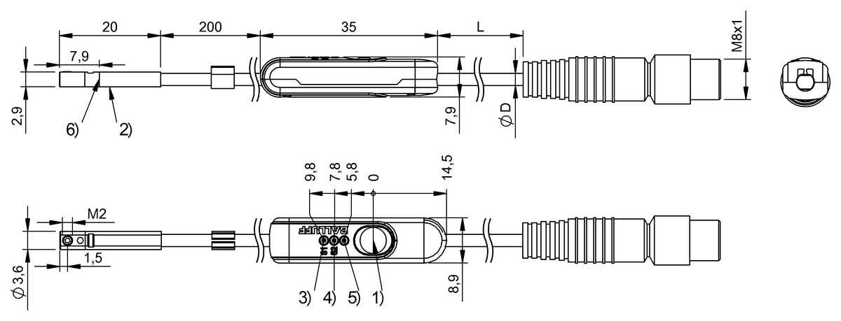 BMF00K1 - BMF 203K-H-NO-C-A2-S75-00,3 (C slot için manyetik alan sensörlerimiz) - Görsel 2