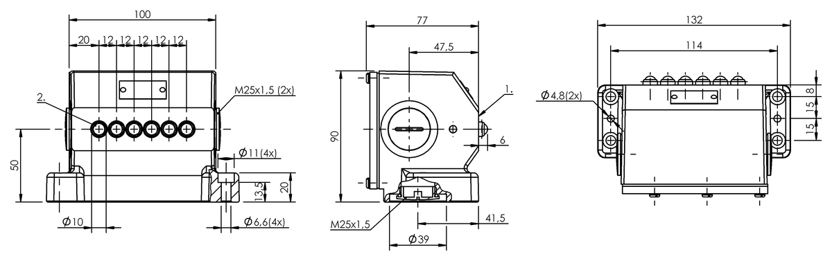 BNS025U - BNS 819-B06-K12-72-10 (Mekanik çok konumlu limit sviçler) - Görsel 2
