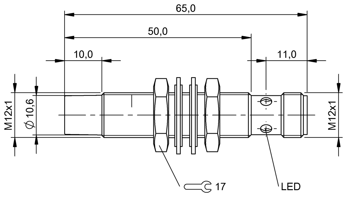 BES02K5 - BES M12ML-PSC80E-S04G-W (Endüktif Faktör 1 sensörler) - Görsel 2