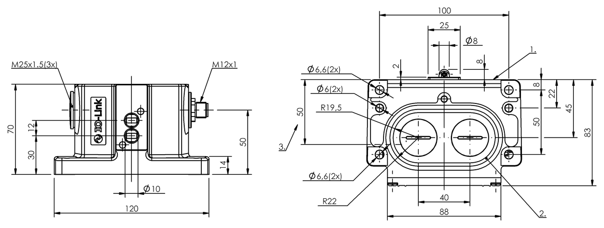 BNS043F - BNS 819-D02-R12-100-10-S4R-I (Mekanik çok konumlu limit sviçler) - Görsel 2