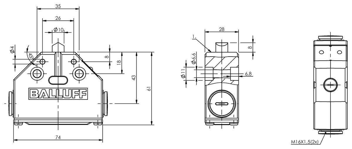 BNS0003 - BNS 819-FD-60-101 (Mekanik tek konumlu limit sviçleri) - Görsel 2