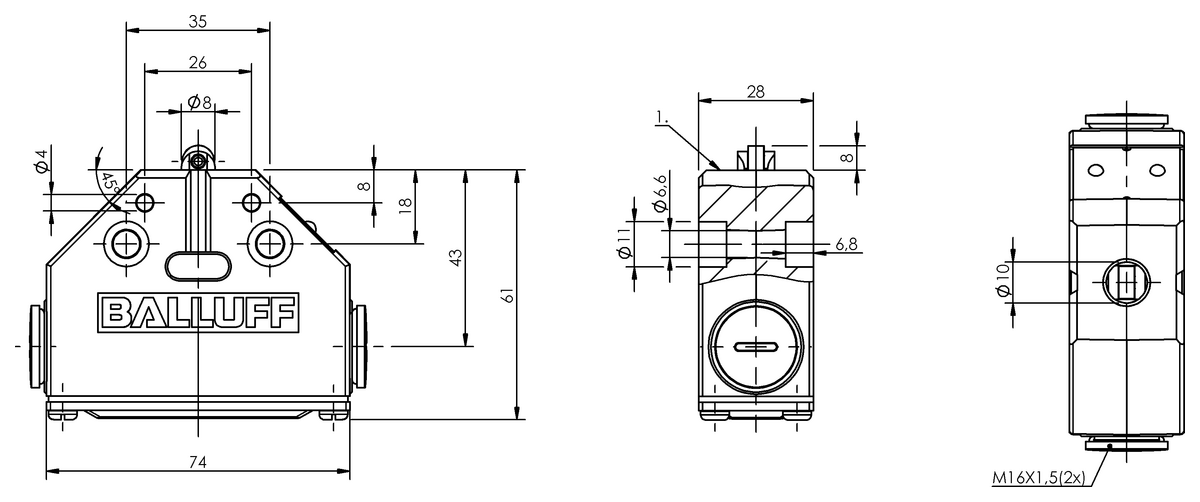 BNS0013 - BNS 819-FR-60-101 (Mekanik tek konumlu limit sviçleri) - Görsel 2