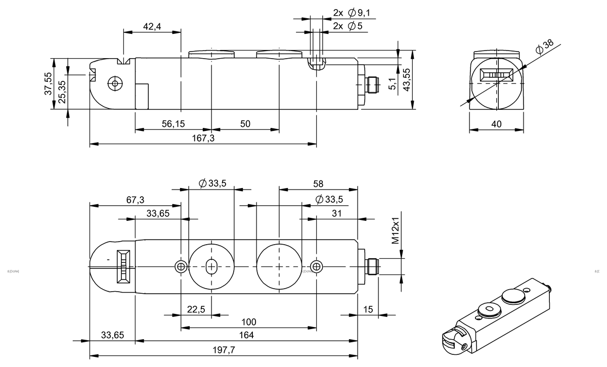 BID0003 - BID F101-2M1E3-M02AZ0-S115 (Elektromekanik koruyucu kilitleme cihazları) - Görsel 2