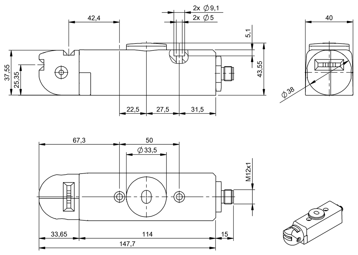 BID0005 - BID F101-2M100-M20ZZ0-S92 (Elektromekanik emniyet sviçleri) - Görsel 2