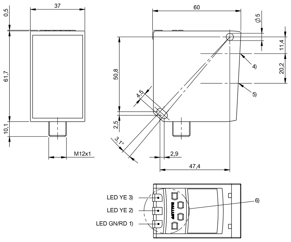 BOD001U - BOD 37M-LA01-S92 (Optik mesafe sensörleri) - Görsel 2