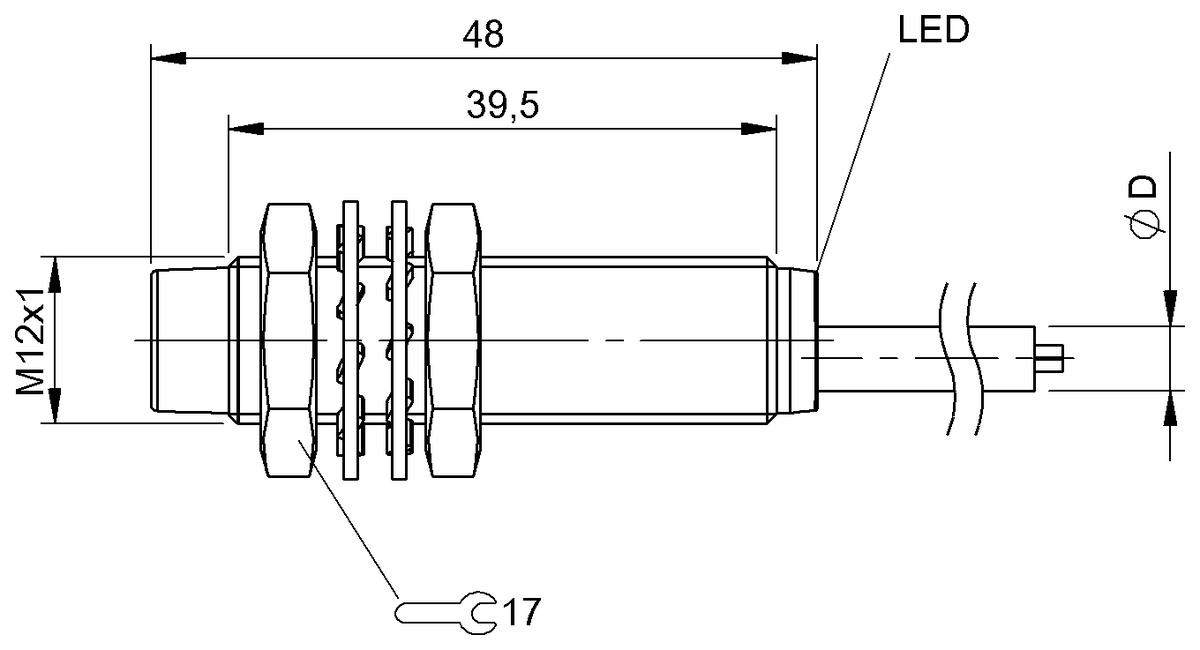 BES05WL - BES M12MG-PSC80F-BV05-016 (Endüktif yakınlık anahtarları) - Görsel 2