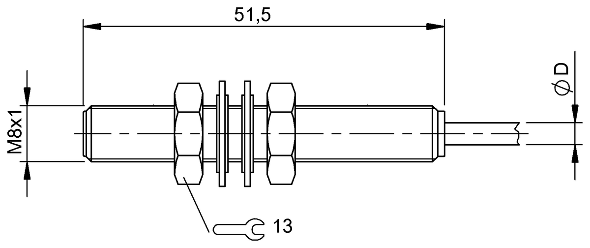 BAW000T - BAW M08EI-UAD15B-BP03 (Endüktif mesafe sensörleri) - Görsel 2
