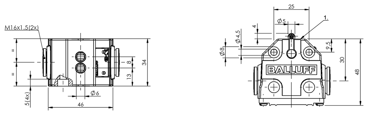 BNS01R3 - BNS 819-B02-R08-40-10 (Mekanik çok konumlu limit sviçler) - Görsel 2
