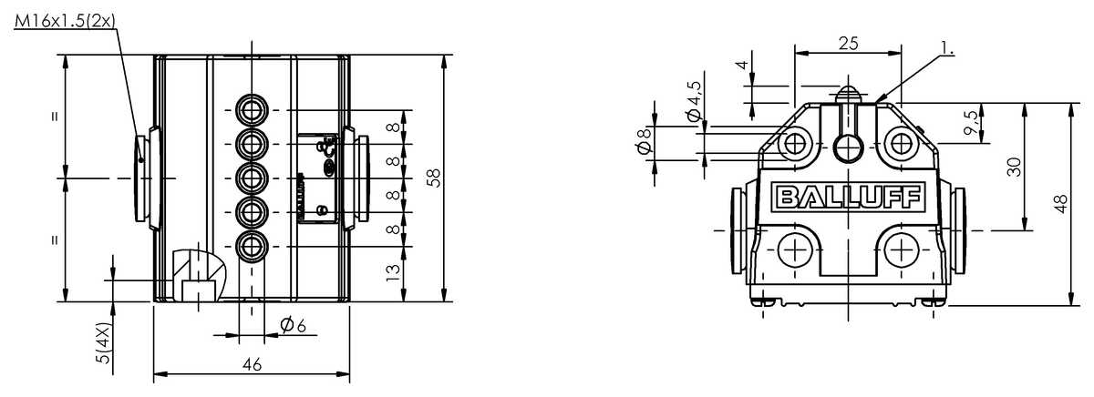 BNS01Z0 - BNS 819-B05-K08-40-11 (Mekanik çok konumlu limit sviçler) - Görsel 2