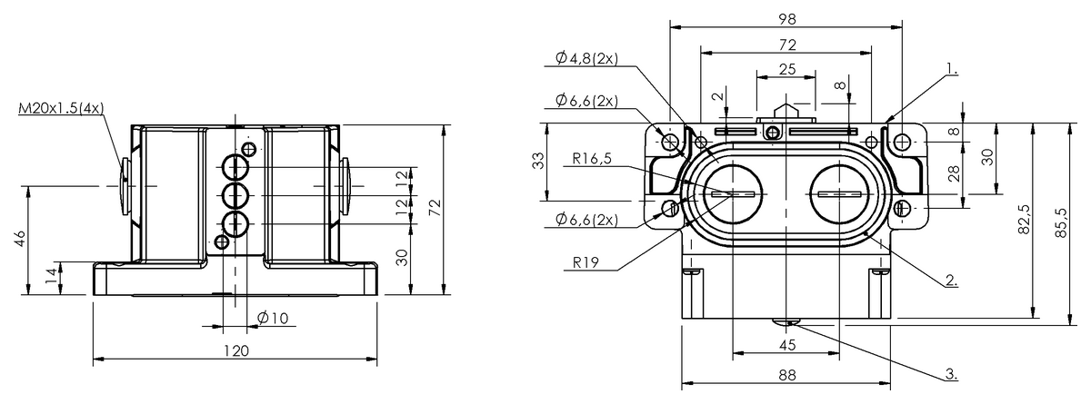 BNS01HW - BNS 819-D03-D12-62-10-FD (Mekanik çok konumlu limit sviçler) - Görsel 2
