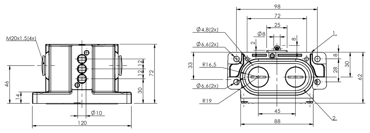 BNS01JF - BNS 819-D03-R12-62-10 (Mekanik çok konumlu limit sviçler) - Görsel 2