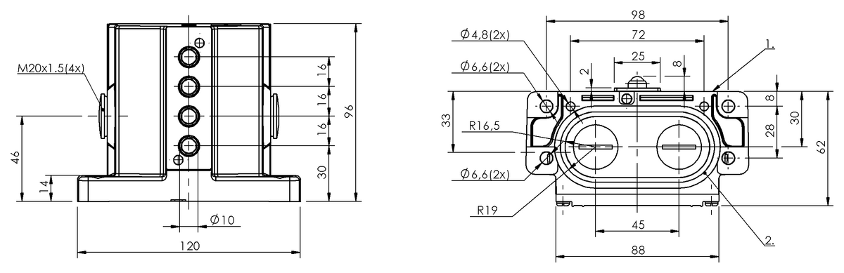 BNS01K7 - BNS 819-D04-K16-62-10 (Mekanik çok konumlu limit sviçler) - Görsel 2