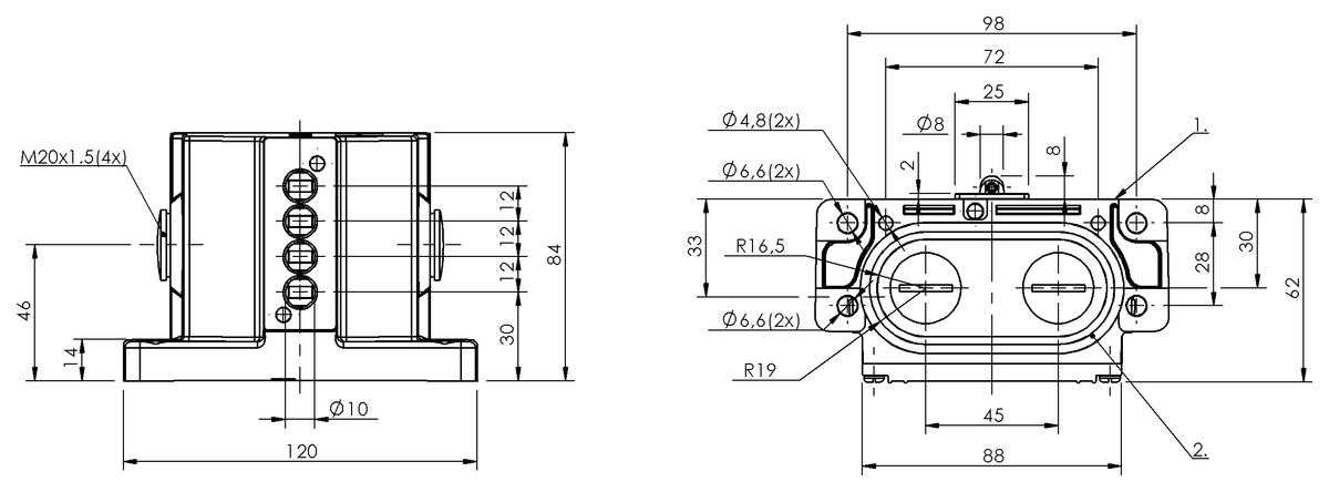 BNS01KF - BNS 819-D04-R12-62-10 (Mekanik çok konumlu limit sviçler) - Görsel 2