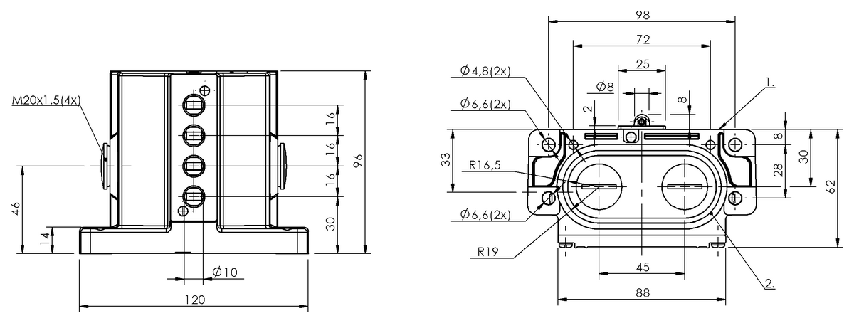 BNS01KL - BNS 819-D04-R16-62-10 (Mekanik çok konumlu limit sviçler) - Görsel 2
