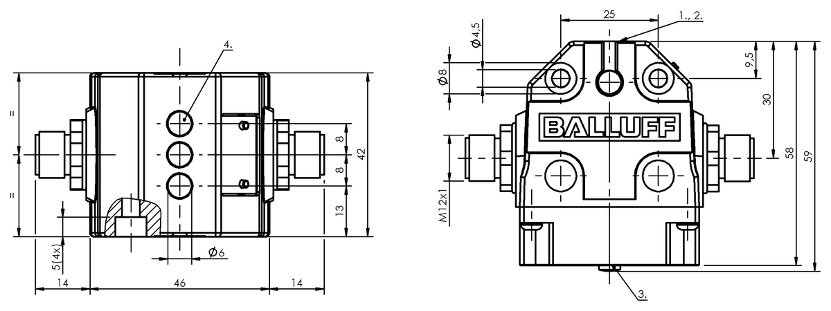 BNS03FN - BNS 816-B03-TOB-08-650-11-S80S (Endüktif çok konumlu limit sviçler) - Görsel 2