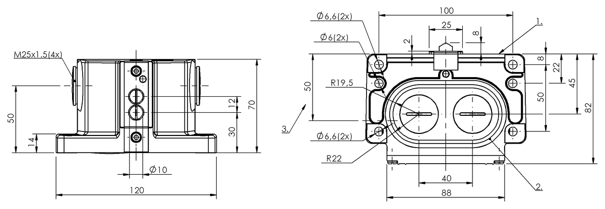 BNS03WE - BNS 829-D02-D12-100-10 (Değiştirilebilen kilit pimi üniteli mekanik çok konumlu limit sviçleri) - Görsel 2