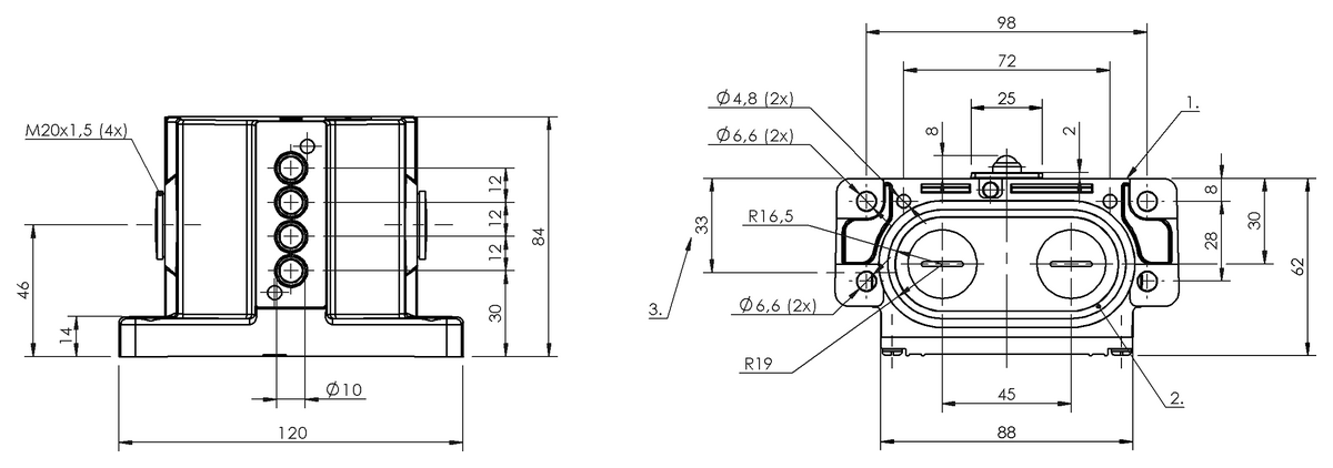 BNS01K5 - BNS 819-D04-K12-62-10 (Mekanik çok konumlu limit sviçler) - Görsel 2