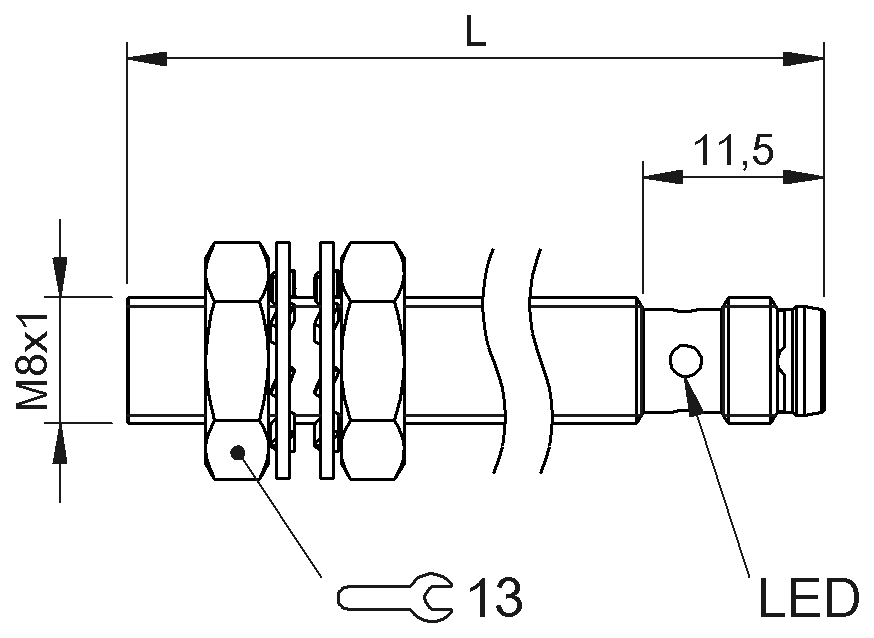 BES054T - BES M08MI-NOC30B-S49G (Endüktif yakınlık anahtarları) - Görsel 2
