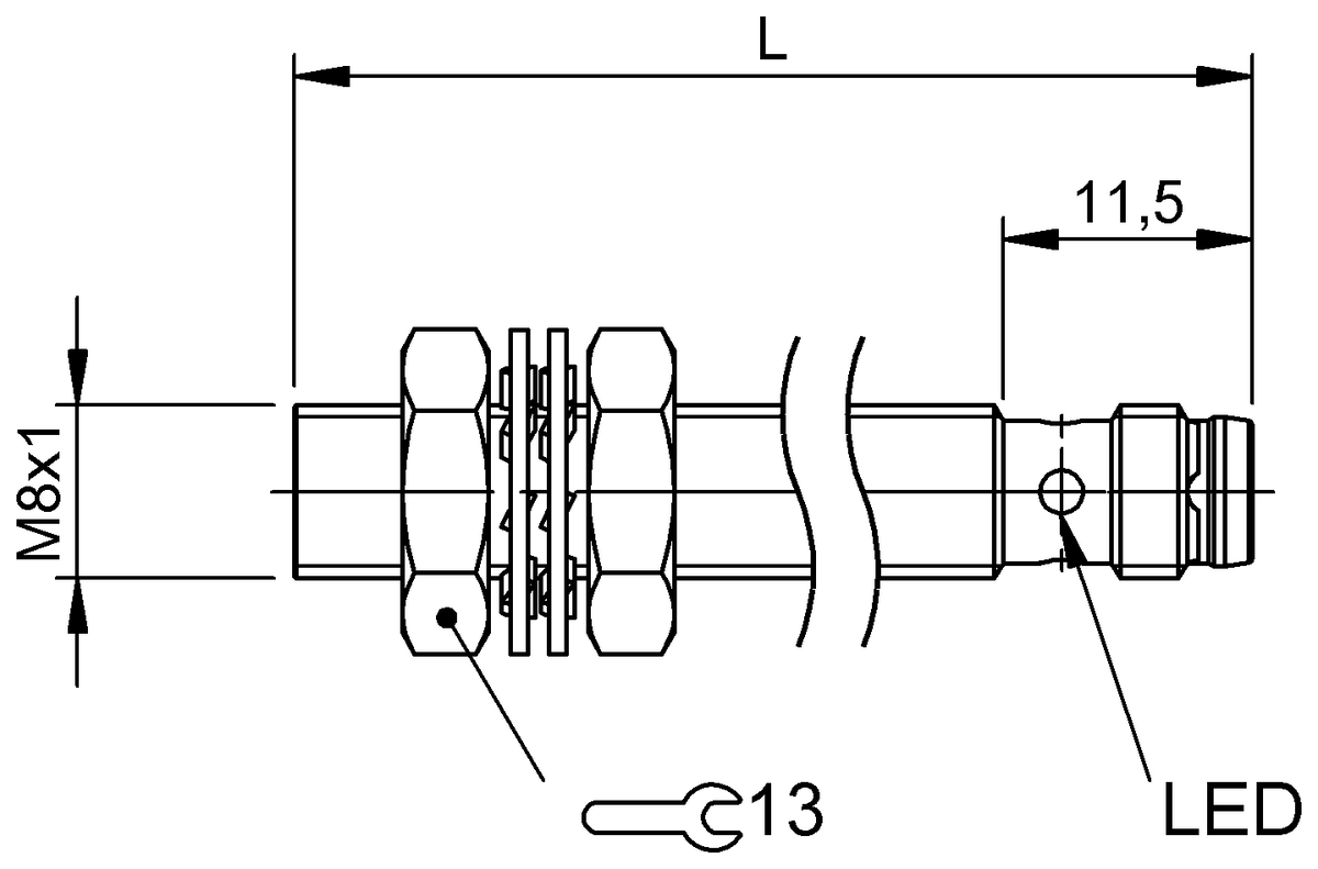 BES054R - BES M08MI-NSC30B-S49G (Endüktif yakınlık anahtarları) - Görsel 2