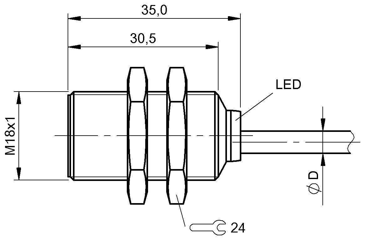 BES05EF - BES M18ME-PSC80B-BV05 (Endüktif yakınlık anahtarları) - Görsel 2