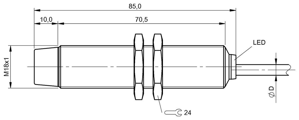 BES05FL - BES M18MP-PSC80F-BP05 (Endüktif yakınlık anahtarları) - Görsel 2