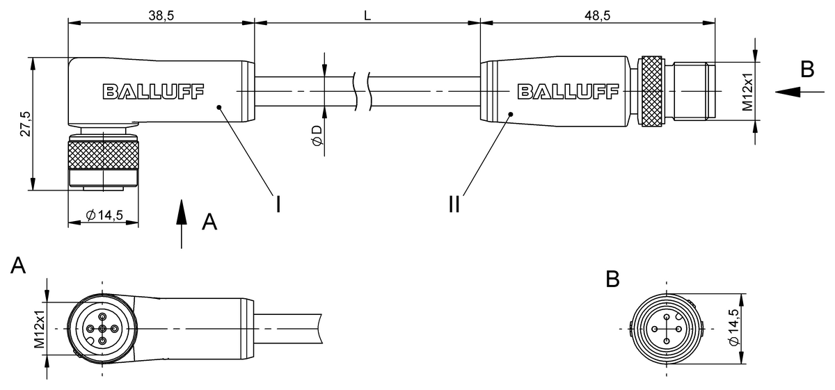 BCC0LT8 - BCC M425-M414-3A-389-VS0434-030 (Çift uçlu kablo setleri)